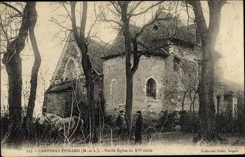 Ak Cantenay Épinard Maine et Loire, Vieille Eglise