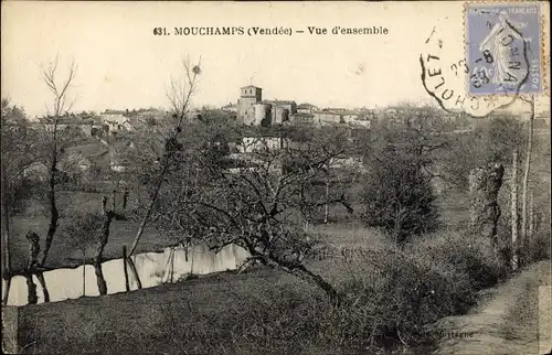 Ak Mouchamps Vendée, Vue d'ensemble