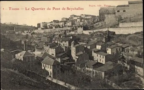 Ak Thiers Puy de Dôme, Le Quartier du Pont de Seychalles