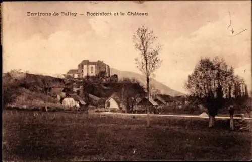 Ak Belley Ain, Rochefort et le Chateau