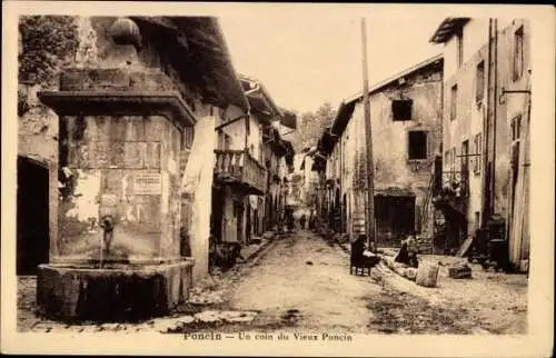 Ak Poncin Ain, Un coin du Vieux Poncin