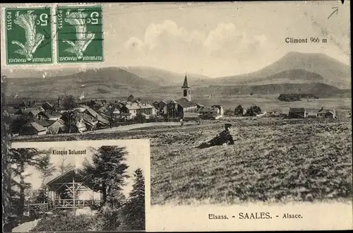 Ak Saales Saal Elsass Bas Rhin, Kiosque Salamont, Panorama, Climont