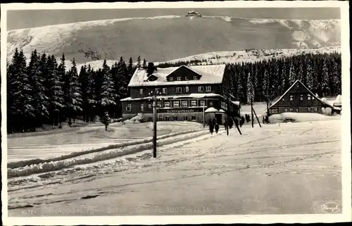 Ak Karpacz Krummhübel Riesengebirge Schlesien, Schlingelbaude, Schronisko na Starej Polanie