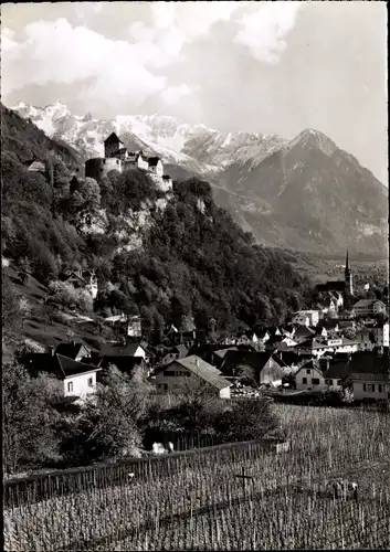 Ak Vaduz Liechtenstein, Teilansicht