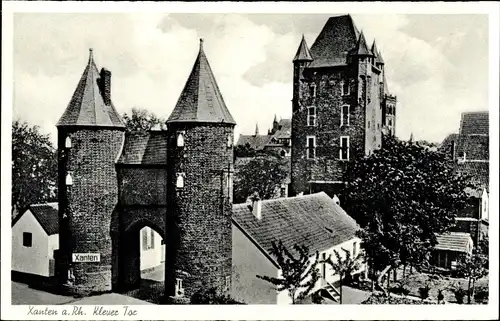 Ak Xanten am Niederrhein, Blick auf das Klever Tor