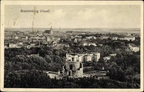 Ak Brandenburg an der Havel, Panorama vom Ort