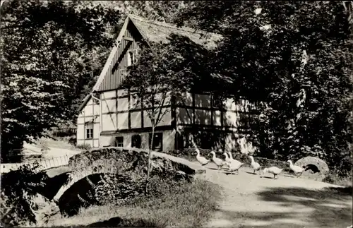 Ak Seifersdorf Radeberg in Sachsen, Grundmühle im Seifersdorfer Tal