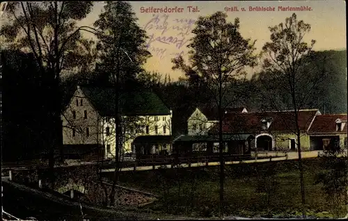 Ak Seifersdorf Wachau Sachsen, Gräflich von Brühlsche Marienmühle