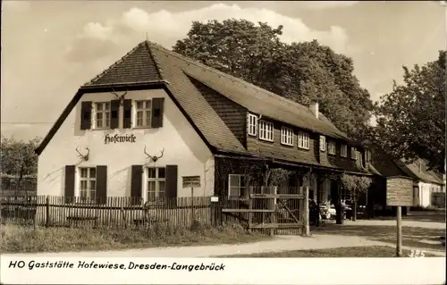 Ak Dresden Langebrück, Gaststätte Hofewiese