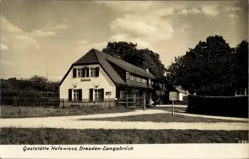Ak Dresden Nord Langebrück, Gaststätte Hofewiese