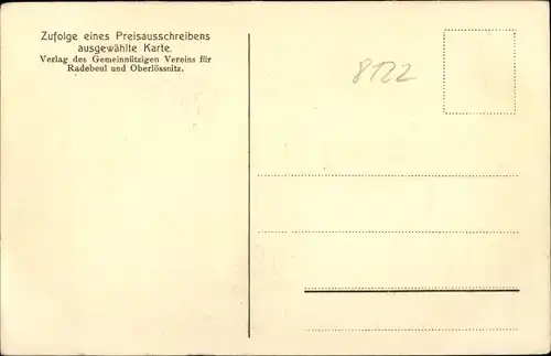 Ak Radebeul Sachsen, Partie am Kreis, Blick auf Wohnhäuser