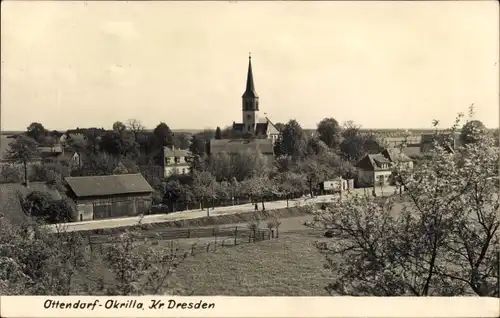 Ak Ottendorf Okrilla Sachsen, Teilansicht