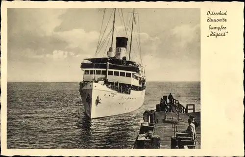 Ak Ostseebad Zinnowitz auf Usedom, Dampfer Rugard