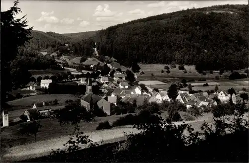 Ak Riedern Eichenbühl in Unterfranken, Panorama, Gasthaus Zur Rose