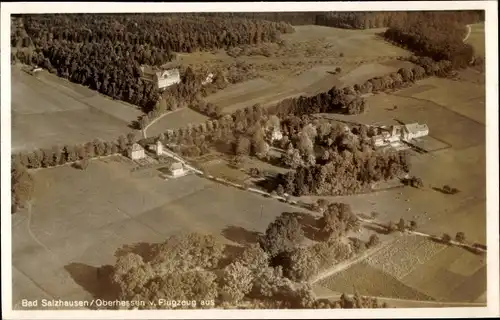 Ak Bad Salzhausen Nidda in Hessen, Fliegeraufnahme