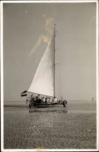 Foto Ak Nordseebad Sankt Peter Ording, Strandsegler