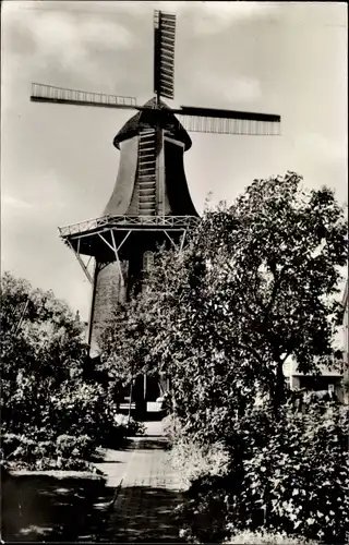 Ak Varel in Oldenburg Jadebusen, Windmühle