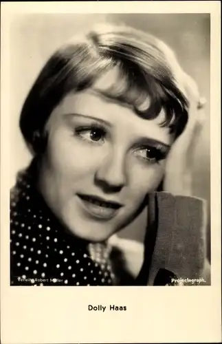 Ak Schauspielerin Dolly Haas, Portrait