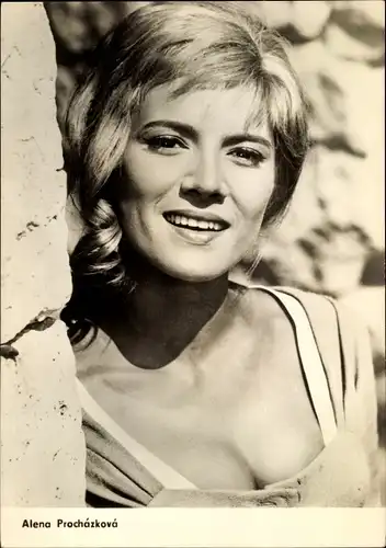 Ak Schauspielerin Alena Procházková, Portrait, Schüsse unterm Galgen, Defa Film