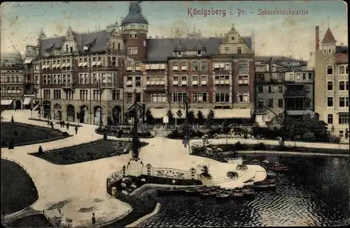 Ak Kaliningrad Königsberg Ostpreußen, Schlossteichpartie