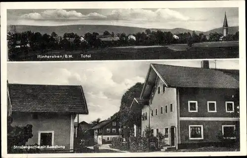 Ak Hintereben Jandelsbrunn in Niederbayern, Panorama, Straßenpartie, Handlung