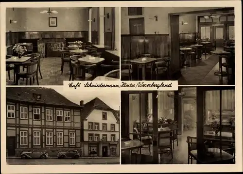 Ak Höxter an der Weser, Cafe Schniedermann