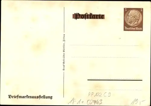 Ganzsachen Ak Zittau in der Oberlausitz, Festwoche 1935, Im grünen Ring, Briefmarkenausstellung