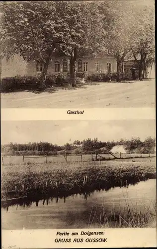 Ak Gussow Heidesee in Brandenburg, Gasthof, Dolgensee