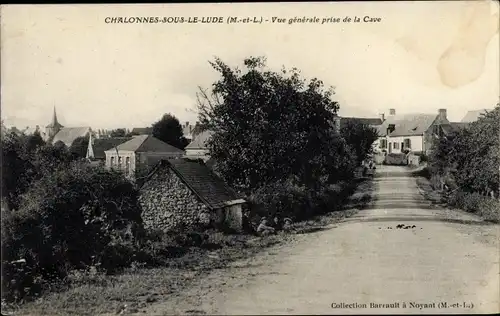 Ak Chalonnes sous le Lude Maine-et-Loire, Vue generale prise de la Cave