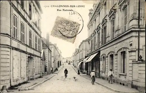 Ak Chalonnes sur Loire Maine et Loire, Rue Nationale