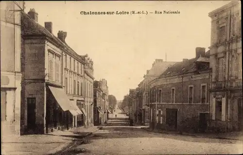 Ak Chalonnes sur Loire Maine et Loire, Rue Nationale