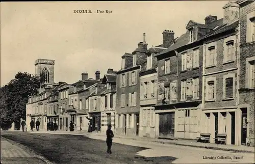 Ak Dozulé Calvados, Une Rue