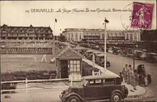 Ak Deauville La Plage Fleurie Calvados, La Rue Gontaut Biron