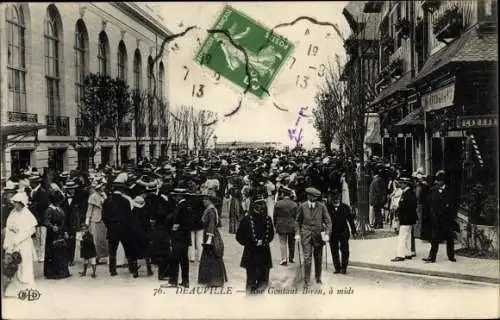 Ak Deauville Calvados, Rue Gontaut Biron