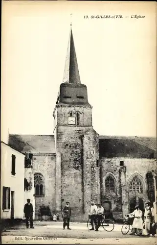Ak Saint Gilles sur Vie Vendée, L'Eglise