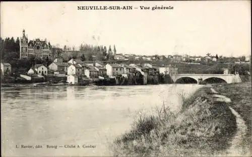 Ak Neuville sur Ain Ain, Vue generale