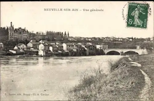 Ak Neuville sur Ain Ain, Vue generale