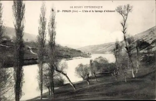 Ak Poncin Ain, L'Ain et le barrage d'Allement