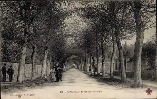 Ak Chennevieres Val de Marne, L'Avenue, Allee