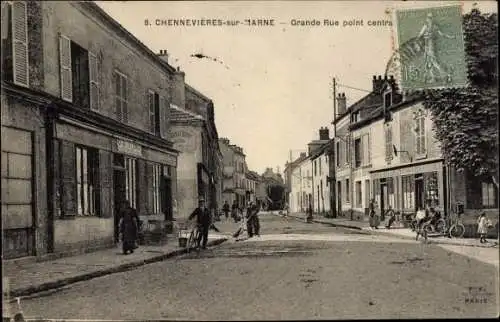 Ak Chennevières sur Marne Val de Marne, Grande Rue