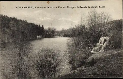 Ak Montmerrel Mortrée environs Orne, Cascade de Blanche Lande