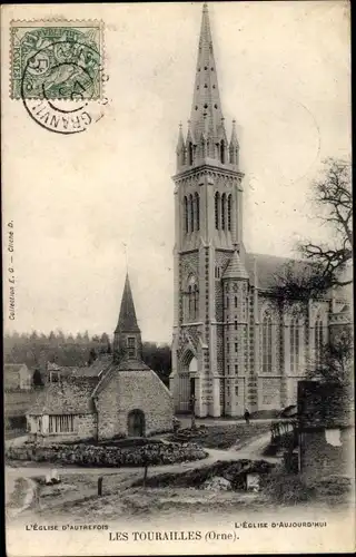 Ak Les Tourailles Orne, L'Eglise