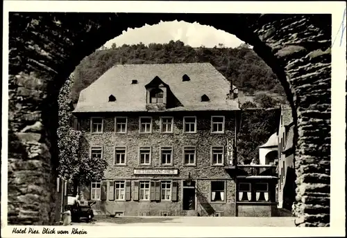 Ak Oberwesel am Rhein, Hotel Pies