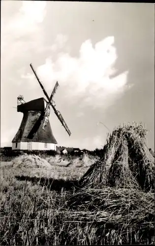 Ak Wrixum auf der Insel Föhr Nordfriesland, Windmühle