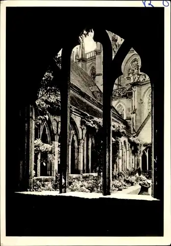 Ak Xanten am Niederrhein, St. Viktor Dom, Kreuzgang Durchblick