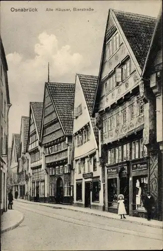 Ak Osnabrück in Niedersachsen, Alte Häuser, Bierstraße