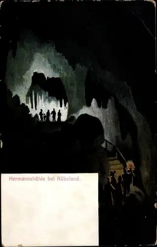 Ak Rübeland Oberharz am Brocken, Partie in der Hermannshöhle, Innenansicht