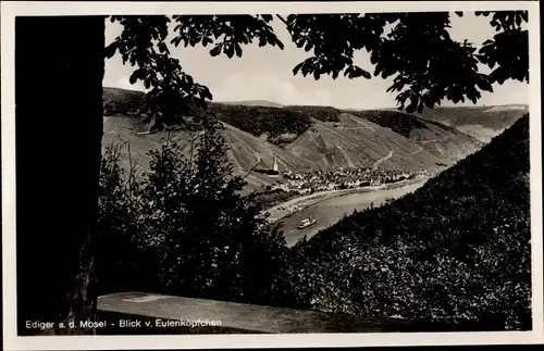 Ak Ediger Eller an der Mosel, Blick vom Eulenköpfchen