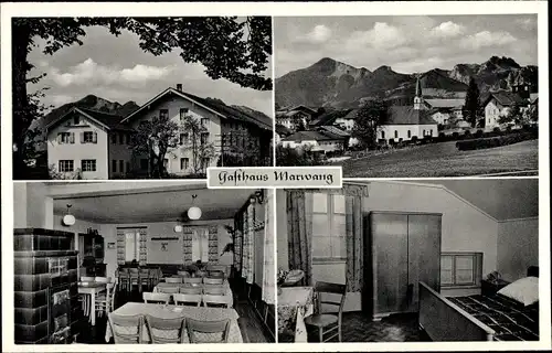 Ak Marwang Grabenstätt in Oberbayern, Teilansicht, Gasthof v. A. Krutzenbichler