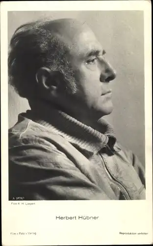 Ak Schauspieler Herbert Hübner, Portrait